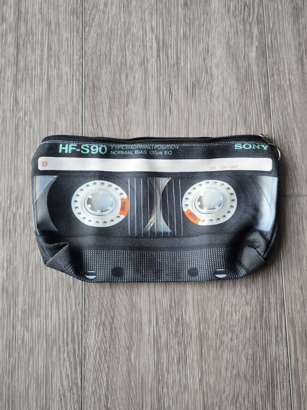 Retro Cassette Tape Print Zip Pouch Mini Coin Purse Y2K 90s Music Bag